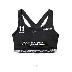 OFF WHITE Nike Sports Bra Black